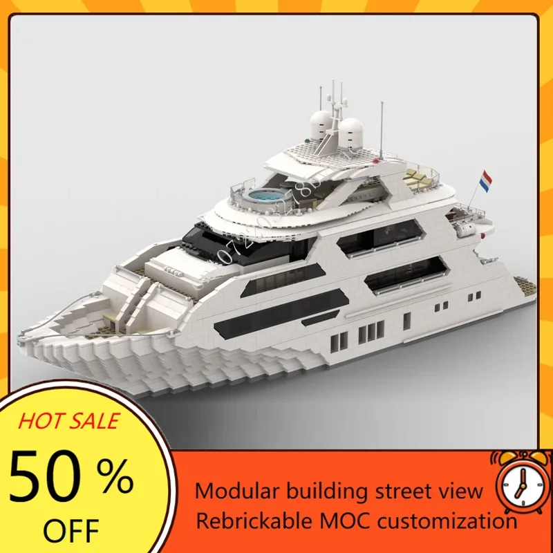 4657PCS Custom MOC Super Yacht - огляд і ціна Kids Toys Xmas