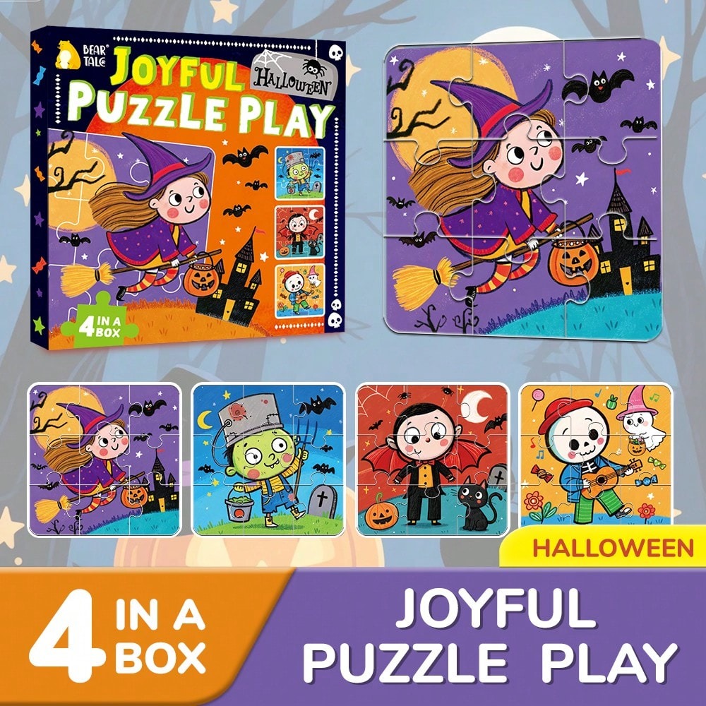 4-in-1 Halloween Puzzles for K - огляд і ціна Kids Toys Xmas
