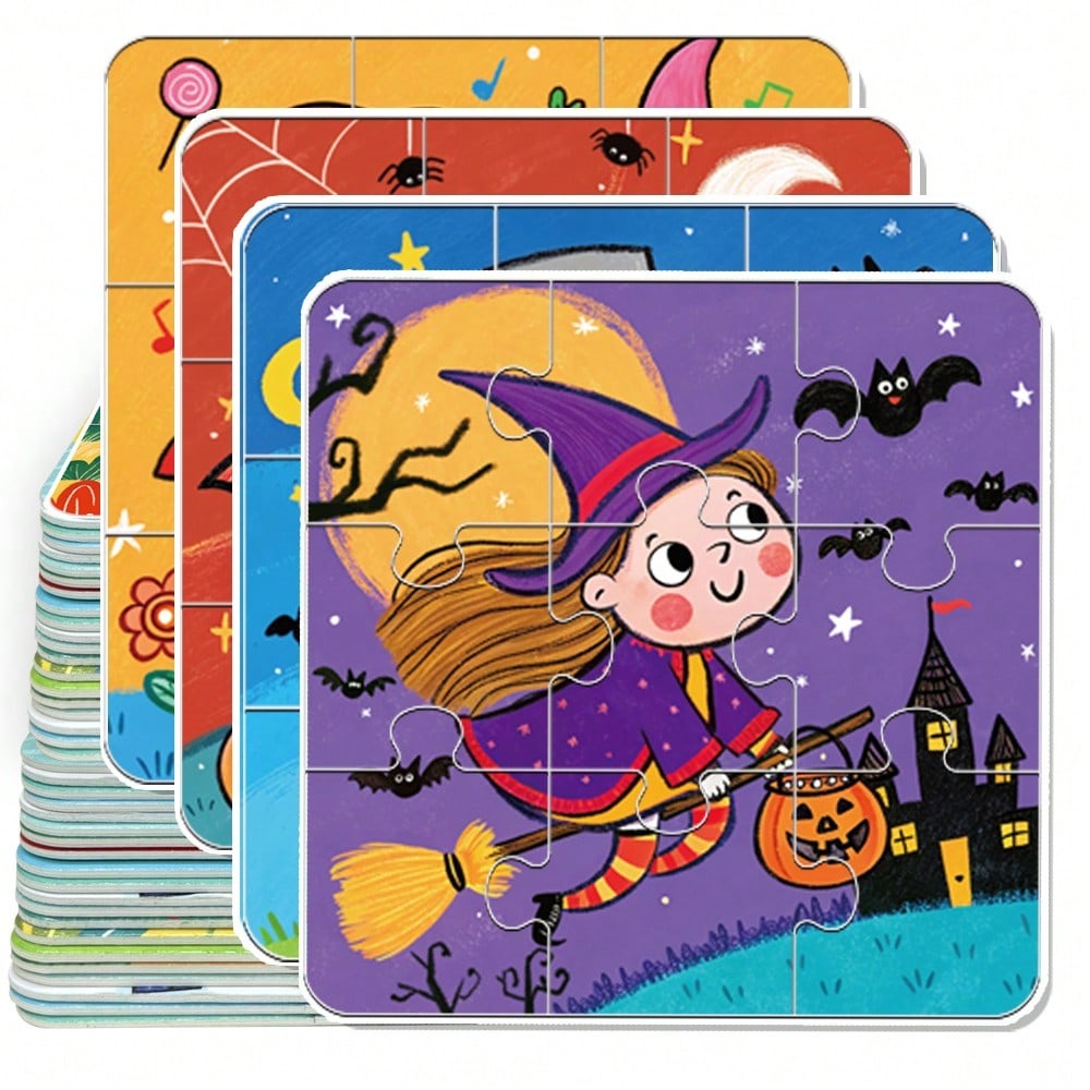 4-in-1 Halloween Puzzles for K - огляд і ціна Kids Toys Xmas